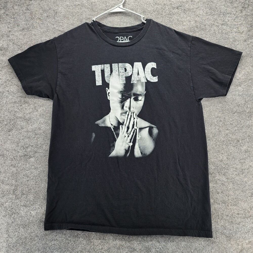 Tupac Shirt Mens Large Short Sleeve Black Rap Tee